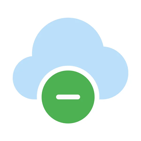 Eliminar Datos Del Icono Nube Ilustración Vectorial Simple — Archivo Imágenes Vectoriales