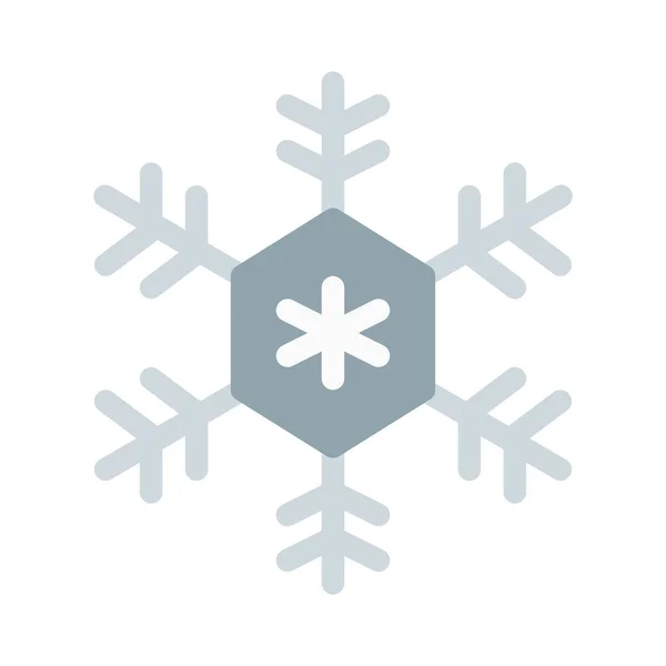 Winter Snowflake Ikon Enkla Vektorillustration — Stock vektor