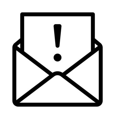 geçersiz ileti simge vektör çizim   