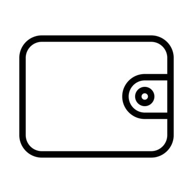 Cep harçlığı cüzdan simgesi, basit hat illüstrasyon