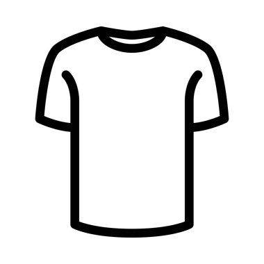 Polo Yuvarlak Yaka T-Shirt, basit hat illüstrasyon