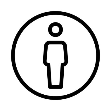 Erkek kullanım tabela basit vektör illüstrasyon işareti