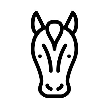 Hızlı çalışan at, basit hat illüstrasyon