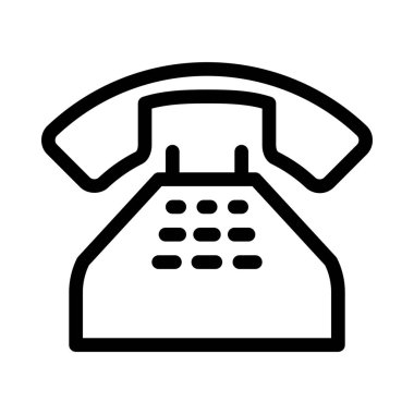 Vintage telefon bağlantı, basit vektör çizim