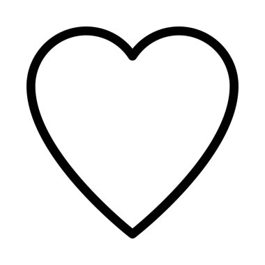 Kalp veya aşk ifade, basit vektör çizim