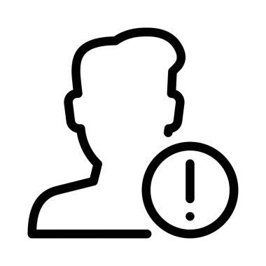 Spam Kullanıcı simgesi, basit hat illüstrasyon