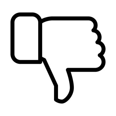 Sevmediğim, Downvote jest simge vektör çizim   