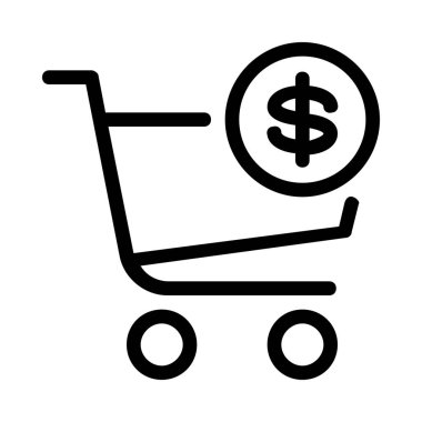 Alışveriş kavramı simge vektör çizim