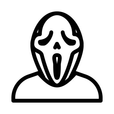 Hayalet yüz, vektör tasarımı çığlık