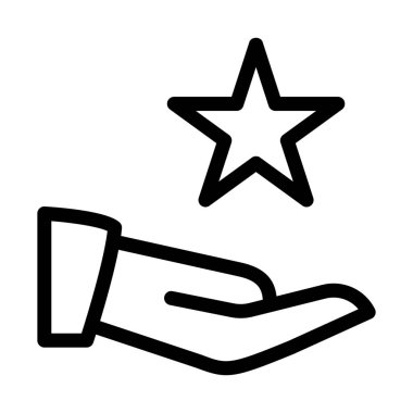 Yıldız puan besleme geri, basit vektör çizim