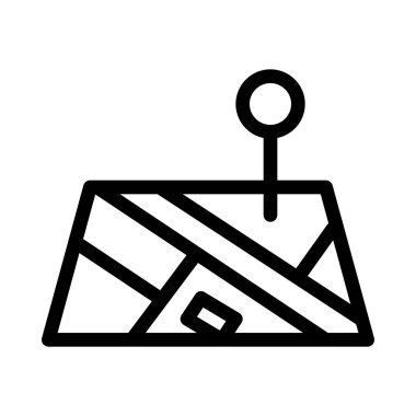 Harita Yol Düzeni simgesi vektör çizimi