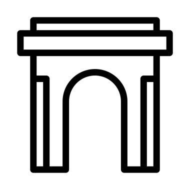 Şehir giriş kapısı, basit vektör çizim