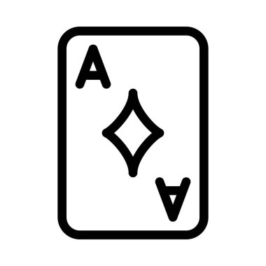 Elmas Ace kart simge vektör çizim   