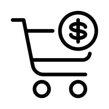 Alışveriş kavramı simge vektör çizim