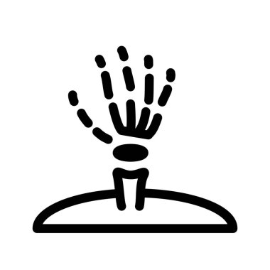 el basit vektör illüstrasyon işareti kemik