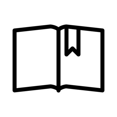 Yer imi açık içerik simgesi, basit hat illüstrasyon