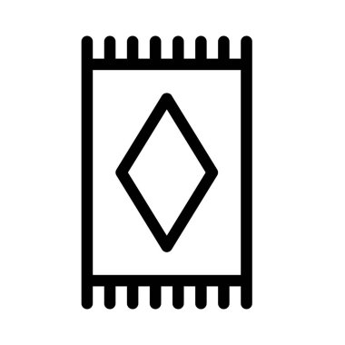 Halı simgesi, basit hat illüstrasyon