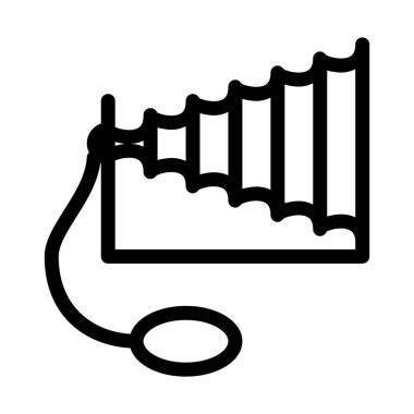 Eski Vintage fotoğraf makinesi, basit hat illüstrasyon