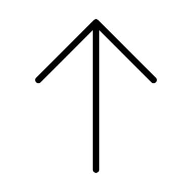 Üst yan ok simgesi, basit hat illüstrasyon