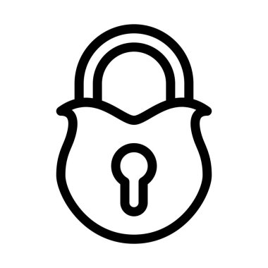 Kapı asma kilit basit vektör illüstrasyon işareti