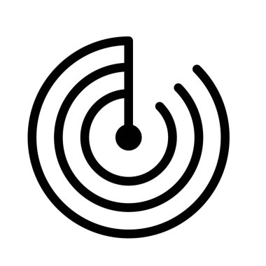 Radar basit vektör illüstrasyon işareti