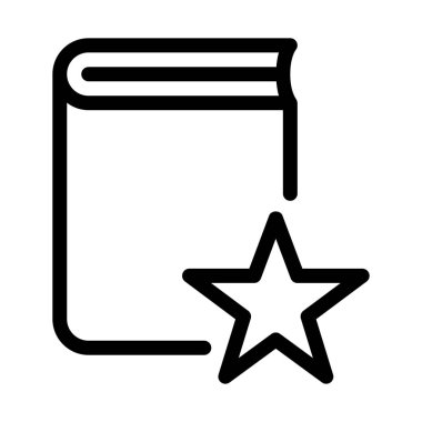 En sevdiğim kitap simgesi, basit hat illüstrasyon rol aldı