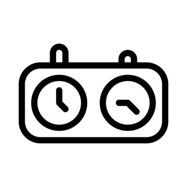 Satranç oyunu Timer saat simge vektör çizim  