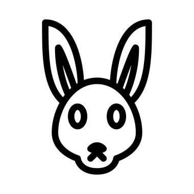 Yerli tavşan basit vektör illüstrasyon işareti