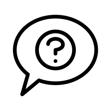 Sohbet veya ileti yardım simge vektör çizim  