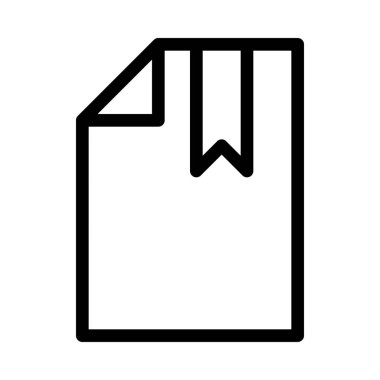 Dosya biçimi simgesi, basit bir çizgi resimde yer imi