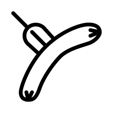 Sosisli sandviç çatal ile