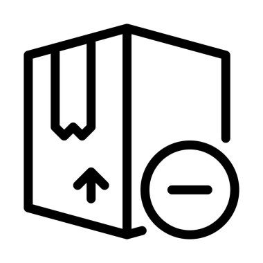 Sevkıyat kutusu basit hat illüstrasyon kaldırmak