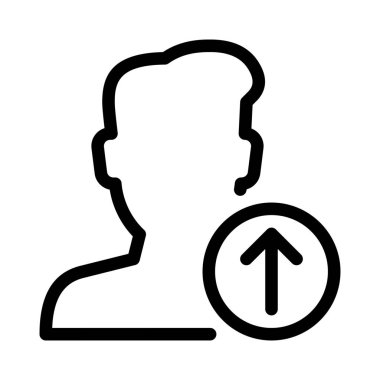 Kullanıcı promosyon simgesi, basit hat illüstrasyon