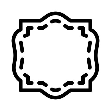 Tasarımcı klasik çerçevesi simgesi, basit hat illüstrasyon