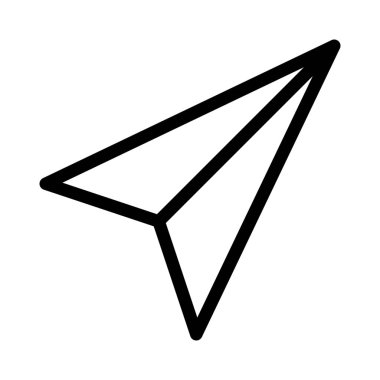 Kağıt Uçak basit vektör illüstrasyon işareti