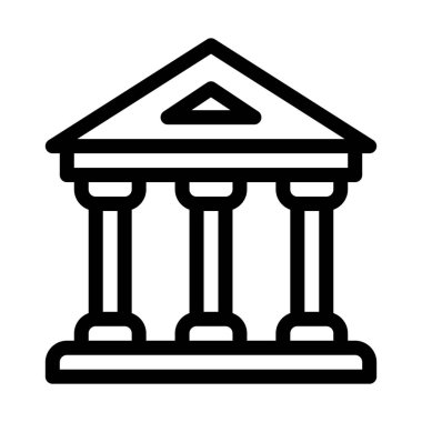 Şehir banka kurma, basit vektör çizim