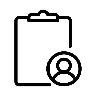 Kişisel görev listesi basit hat illüstrasyon