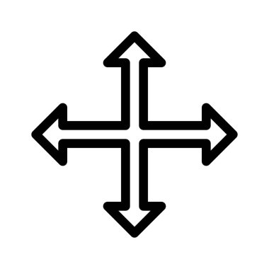 Tüm yön seçin, basit vektör çizim