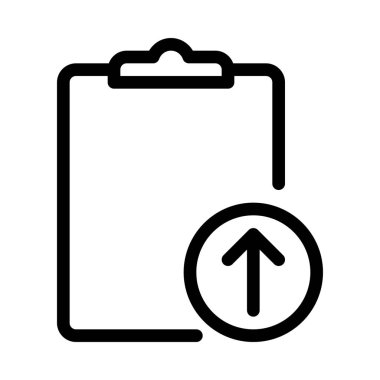 Görev denetim listesi simgesini, basit bir çizgi resim upload