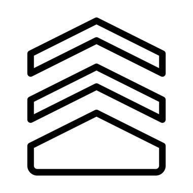 Askeri Rütbe Insignia basit vektör illüstrasyon işareti