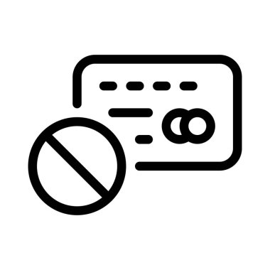 Kartı, basit hat illüstrasyon kapatmak