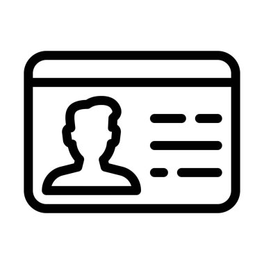 Erkek personel kimliği simge vektör çizim   