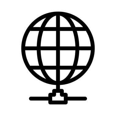 Bağlantı küresel ağı, basit hat illüstrasyon