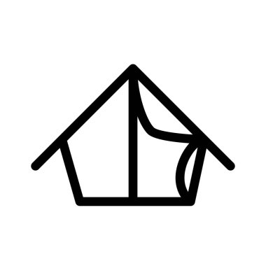 Çadır veya kamp, vektör tasarımı