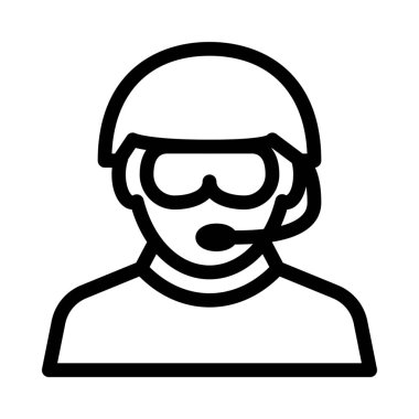 Ordu asker profil basit vektör çizim