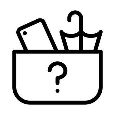 Sol Öğeler Kutusu simgesi vektör çizimi