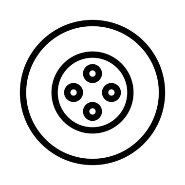 Düğmeyi ve anahtarı, basit hat illüstrasyon