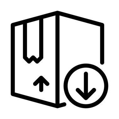 Kutu Bilgileri simgesi vektör çizimini indirin  