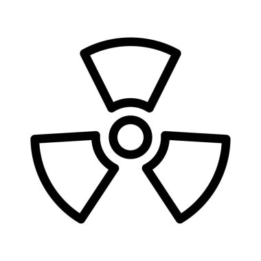 Tehlike nükleer basit vektör illüstrasyon işareti