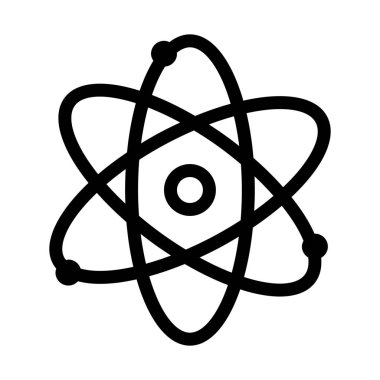 Atom parçacık çekirdeği basit vektör çizim